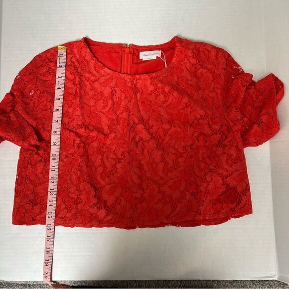 NWT Revolve x Lovers & Friends Raine Crop Top in Deep Coral | Size XL - Picture 11 of 11